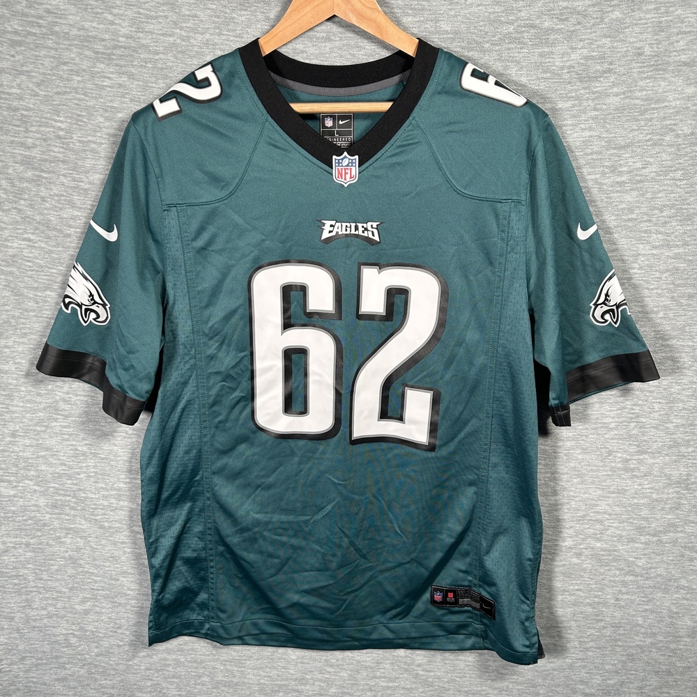 Nike Philadelphia Eagles Jason Kelce Jersey Mens L Green NFL Football 62 Birds